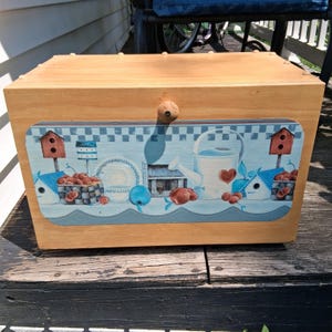Vintage 90s Cottagecore Country Bread Box Butter Mom Unique!
