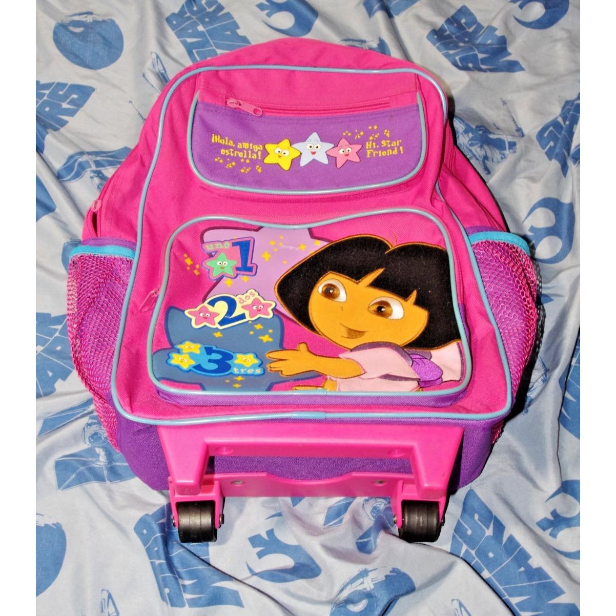 Vtg Y2K Dora the Explorer Backpack RARE HTF Felt Hair Excellent