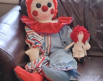 Vintage Clown Ragdoll große handgemachte 35"Circus gruselig niedlich