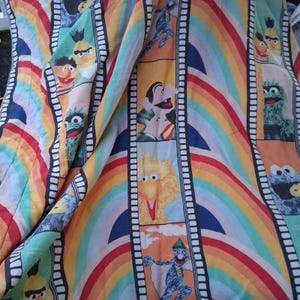 Sesame Street Twin Comforter - Etsy Canada Rare Vintage 70s 80s Sesame Street Muppets Rainbow Twin Comforter Super... main image 1