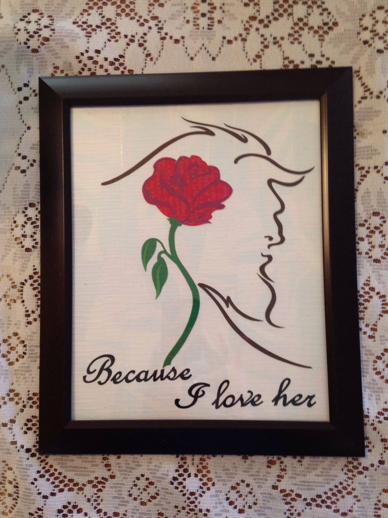 Beauty the beast canvas art tapings