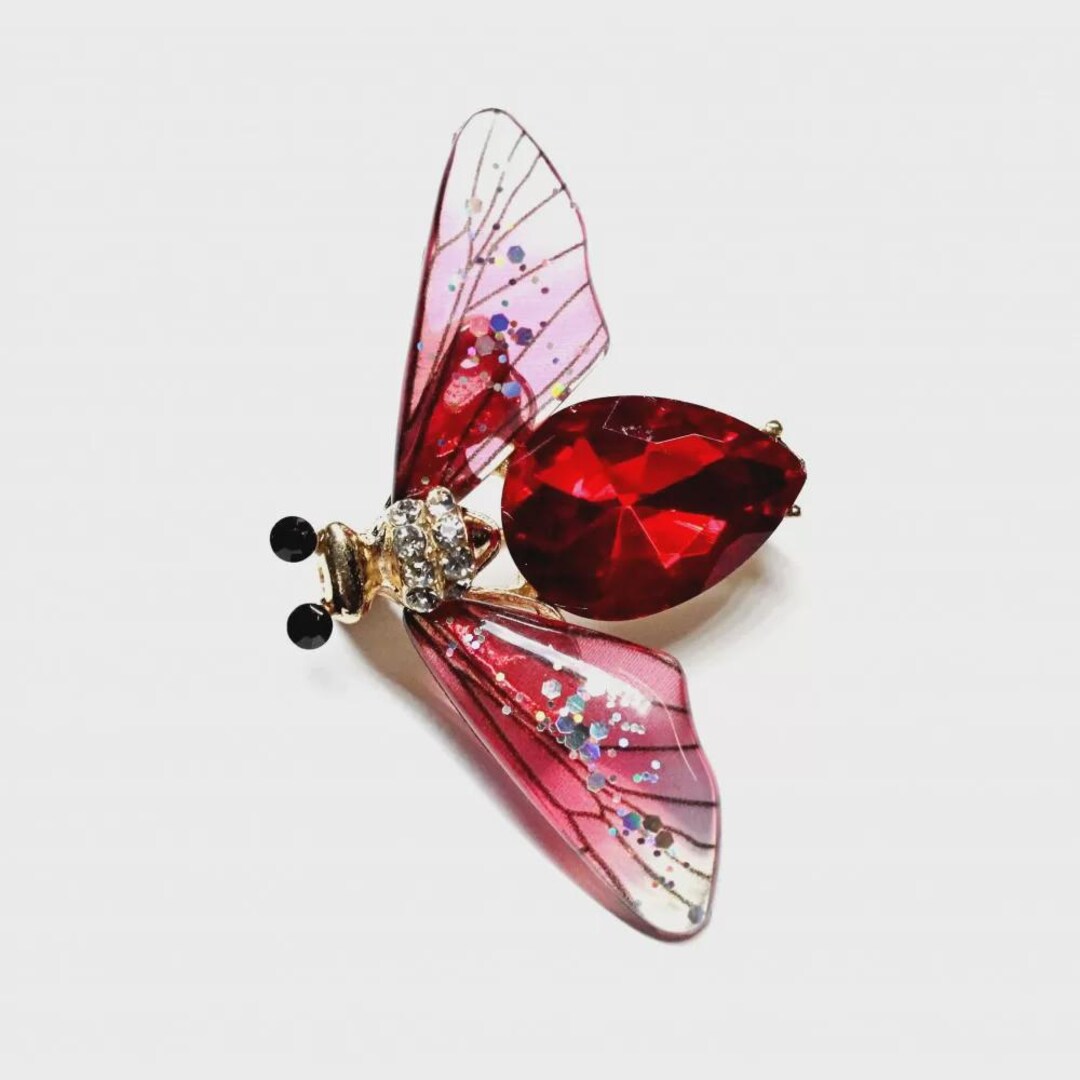 Transparent Butterfly Wing Brooch Jewelry Butterfly Metal Gift for Her ...
