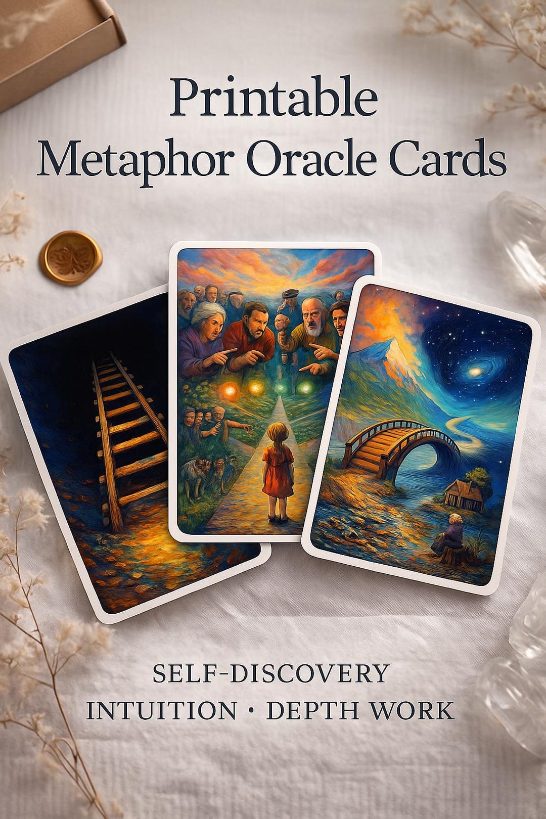 Self-discovery Oracle Cards – Printable Metaphor Cards for Intuition ...