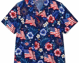Patriotic Hawaiian Shirt, 1776–2026 Shirt, 4th Of July Celebration Button Down