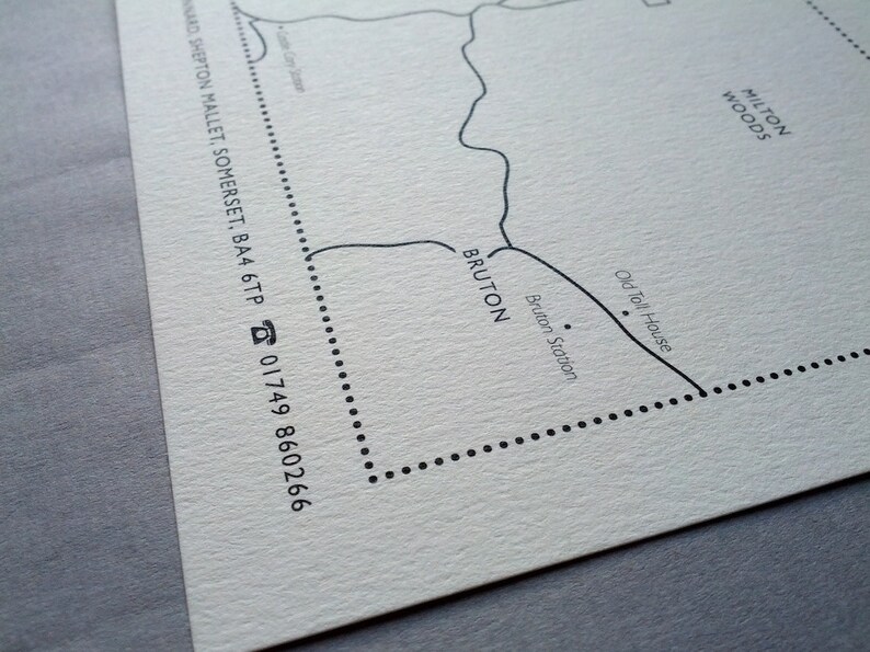 Wedding Information Cards with Custom Map