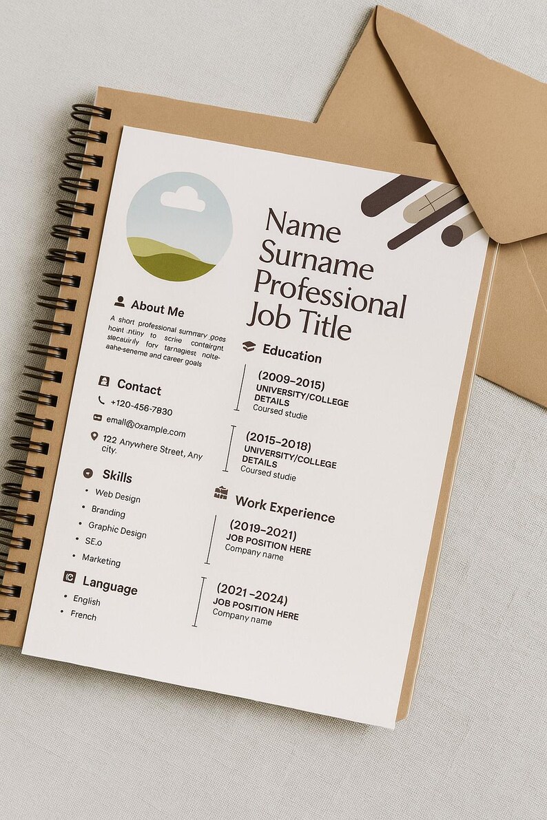 Modern Resume Template for Canva | Professional CV (instant Download ...