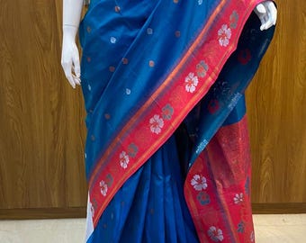 pure silk shoft  Orginal jari weaving work for multiple colours with out zalar