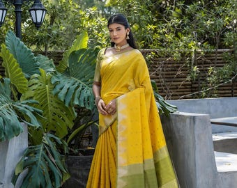 Semi tussar silk saree