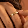 Gold spinner ring anxiety Fidget band stainless steel Worry ring hammered 14K Gold Anti stress gift for Mom product logo