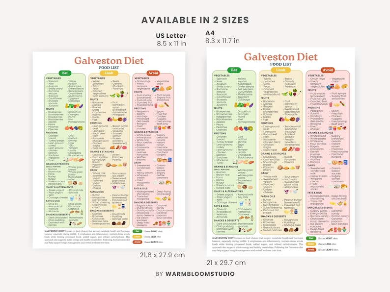 Lista degli alimenti della dieta di Galveston / Guida all'alimentazione antinfiammatoria (PDF stampabile) immagine 2