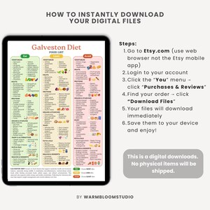 Lista degli alimenti della dieta di Galveston / Guida all'alimentazione antinfiammatoria (PDF stampabile) immagine 4