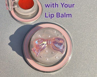 Handmade Phone Grip with Refillable Lip Balm Holder | Ribbon Magnetic Phone Stand