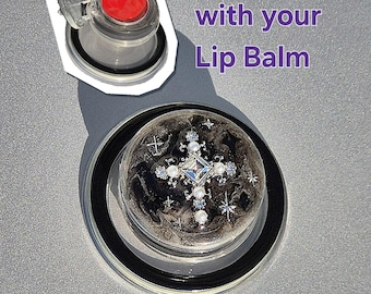 Handmade Magnetic  Pearl Cross Lip Balm Holder Phone Grip
