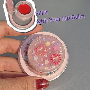 Soporte para bálsamo labial de resina hecho a mano con agarre para teléfono/accesorio magnético