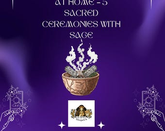 Clean You Energy at Home 5 heilige ceremonies met salie, gratis betekenissen van bonustarotkaarten.