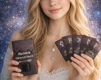 Oracle Runes Cards Ancient Symbols of Guidance Tarot Divine tool