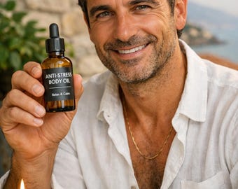 Men Luxury Grounding Body Oil, Moisturizer, Gift for Birthday Anniversary Father's Day