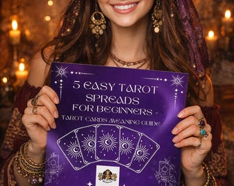 Vijf eenvoudige tarotspreads voor beginners met tarotkaarten, dus afdrukbare pdf