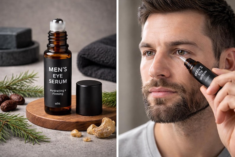 Men’s Eye Recovery Serum Smooth Calm Awake Hydration Elixir Luxury oils