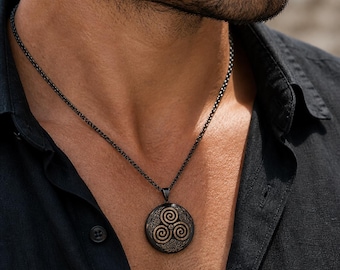Emotional Harmony Triad Water Symbol Necklace Birthday Anniversary Jewelry