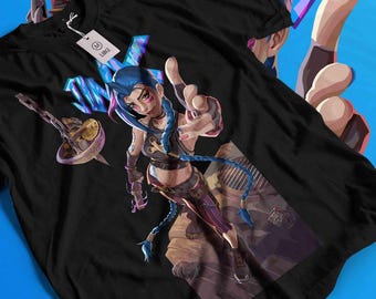 Jinx Arcane T-Shirt, Gaming Shirt, Gaming Legend Apparel, Video Game Shirt, Moba Game Shirt, LOL Shirt, Gamer Shirt, Game Lover Shirt