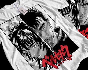 Unisex Skull Knight Shirt, Anime Vintage Special T-shirt, Anime Manga, Anime Shirt, Black Swordsman, Graphic Anime Tee, Manga Shirt, Japan
