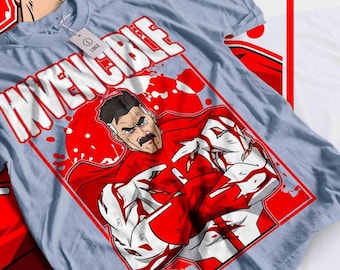 Omni-Man Invincible Graphic Tee, Retro Anime Villain Shirt