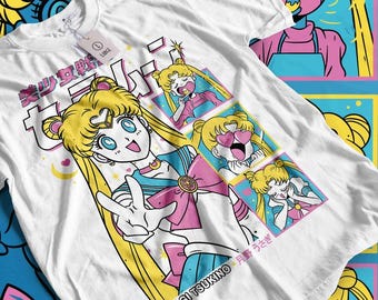 Sailor Moon T-Shirt, Usagi Tsukino Anime Manga Graphic Tee