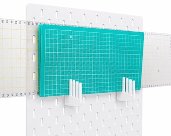 Vertical Ruler Holder for IKEA SKADIS - 5‑Slot Quilting & Sewing Ruler Holder