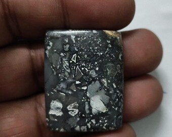 Cabujón de jaspe maliganio: piedra preciosa de jaspe rara, piedra con patrón abstracto único, 34 x 26 mm, 70 quilates