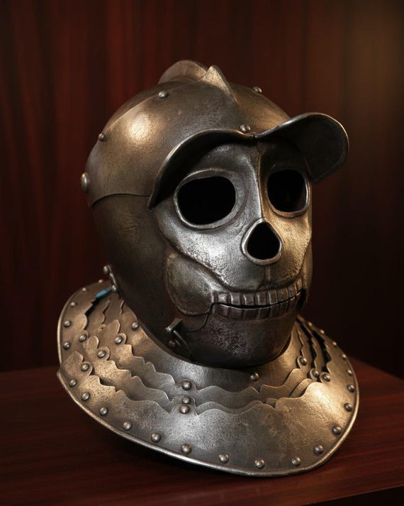 Hand Forged Steel Savoyard Helmet 17th Century Death's Head Helmet
