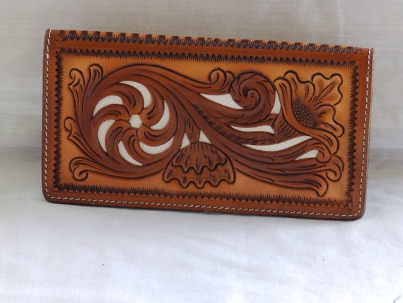Leather Real water snake skin checkbook Cover