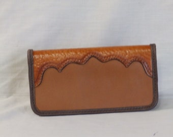 Leather Checkbook Cover Handcrafted