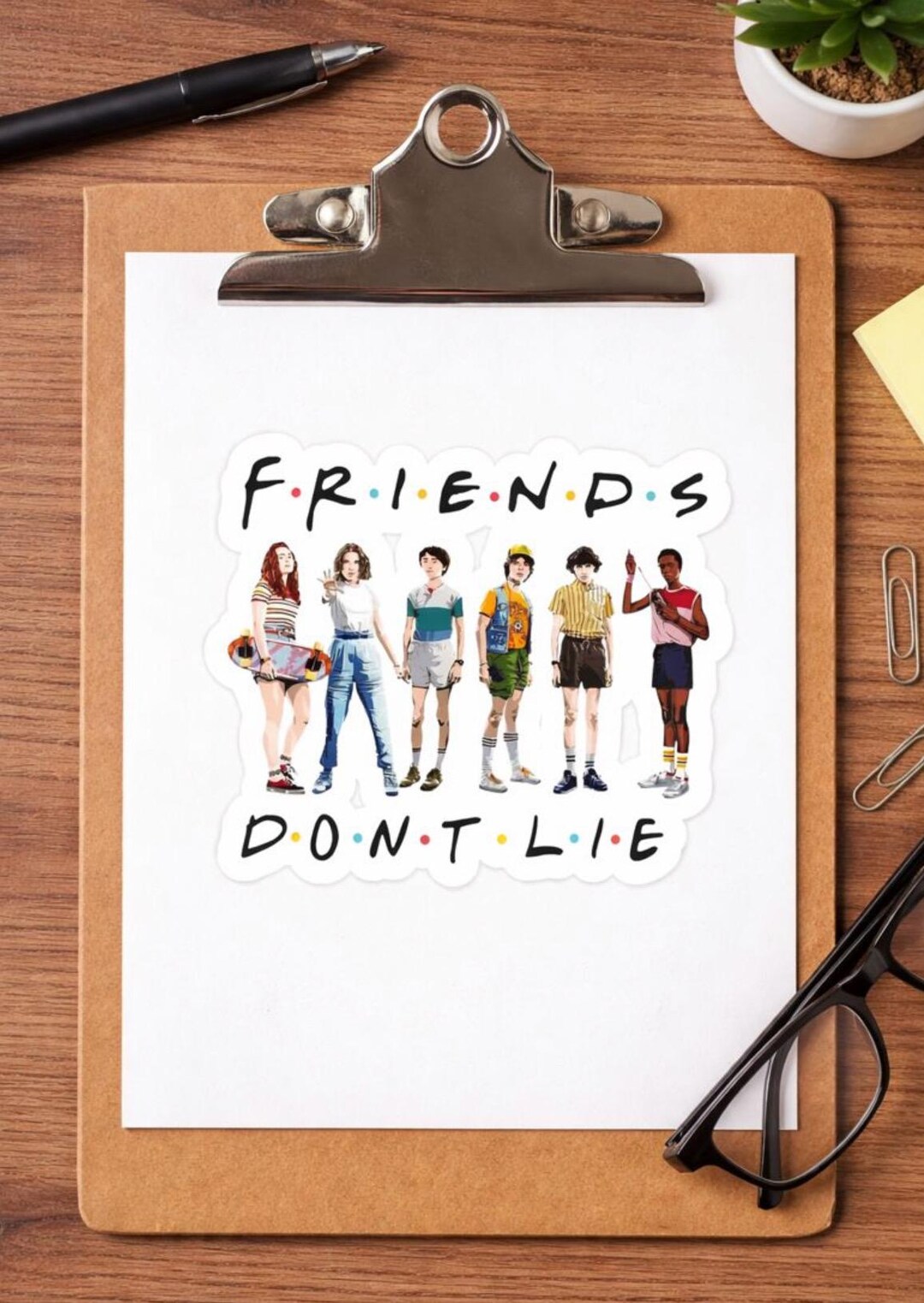 Stranger Things Friends Don’t Lie Sticker - Etsy