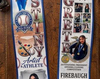 Benutzerdefinierte Abschluss Stola, personalisierte Foto Schärpe, Klasse von 2026 Abschlussgeschenk, High School Senior Stash, benutzerdefinierter Name und Foto Stola