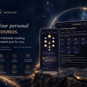 Leitura de Cabala Personalizada, Mapa da Alma com seu Nome em Hebraico, Árvore da Vida e Numerologia, Espaço Online Privado, Presente