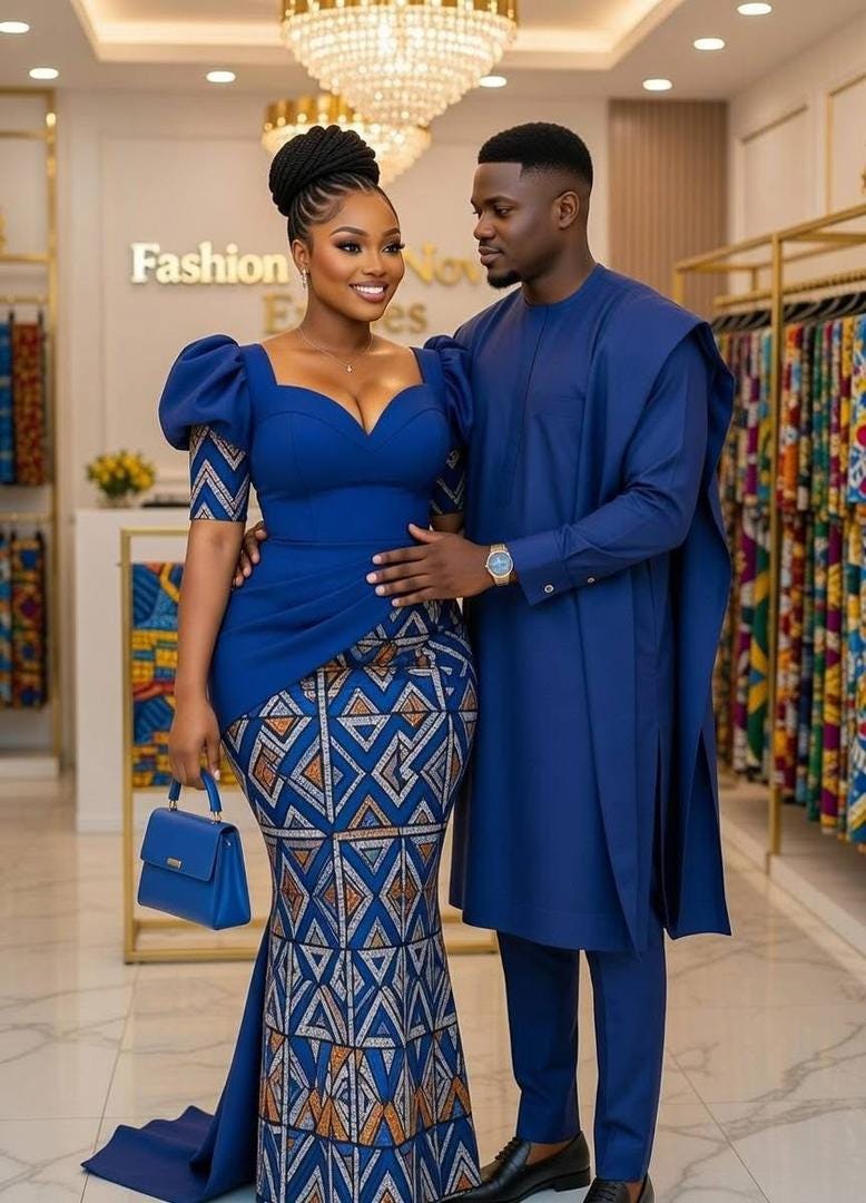 white christmas dresses African Print 2-Piece Dress Set Dela – Karentino-Boutique main image 1