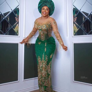 emerald green dress size 18 Dark Green Mermaid Floor length Prom Dresses with Silver Beads