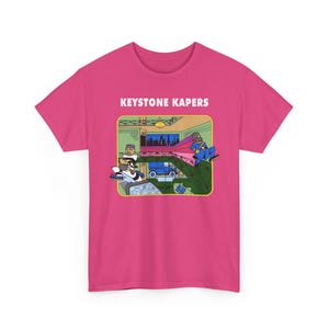 Camiseta unisex de algodón grueso con diseño de videojuego de Keystone Kapers