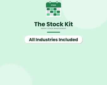 The Stock Kit PRO | Stock Take Spreadsheet | Excel Template | All Industries | Instant Download
