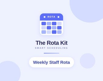 Plantilla de rotación de personal en Excel PRO / Horario semanal y mensual con seguimiento de vacaciones y planificador de disponibilidad