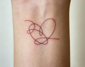 Pegatinas de tatuajes temporales - Ámate a ti mismo - Pegatinas de tatuajes del concierto de BTS | Pegatinas de tatuajes temporales con forma de corazón