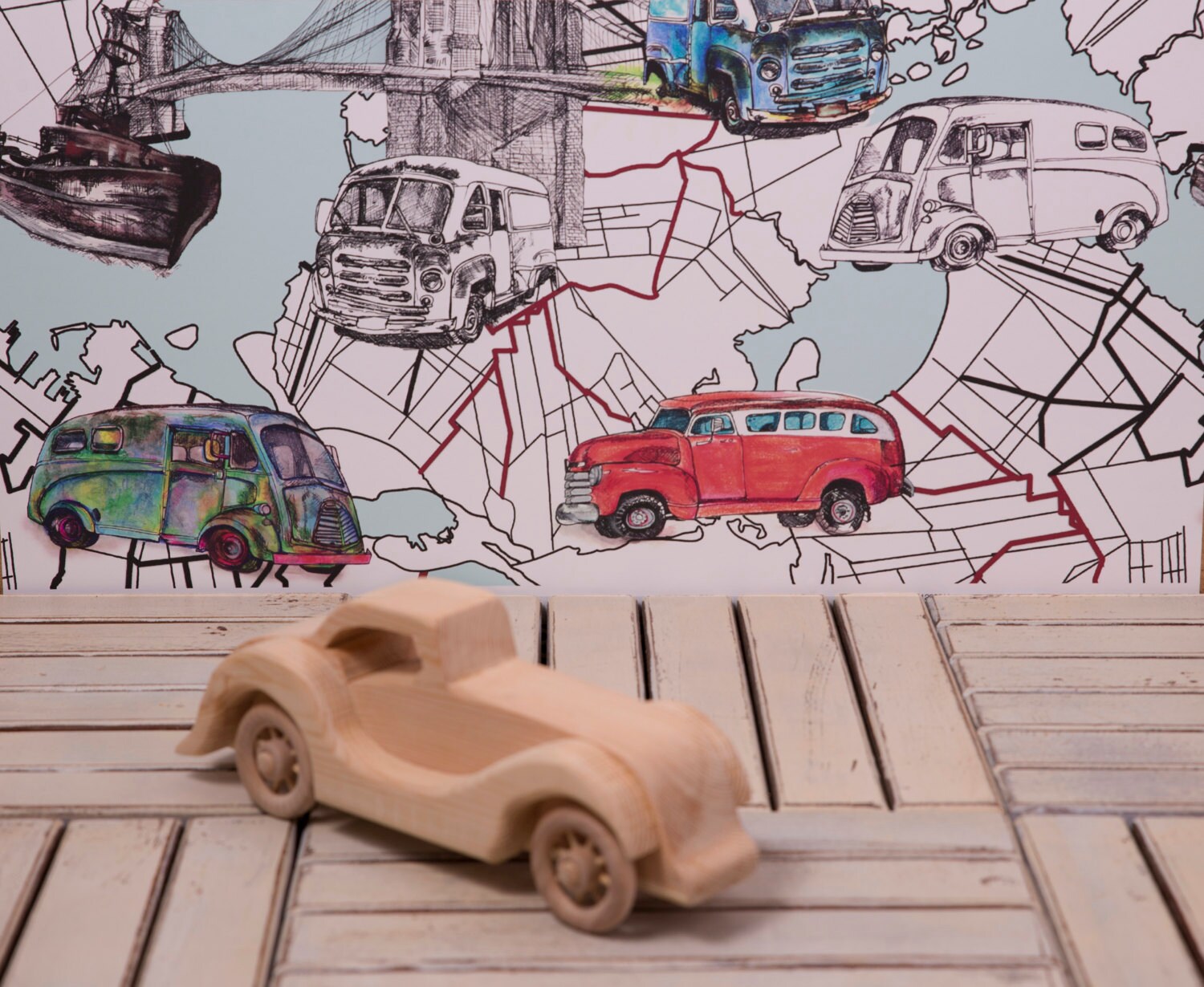 Vintage Car Wallpaper Decor