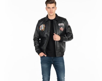 Chaqueta de cuero Tom Flight