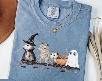 Opossum Halloween PNG, Halloween Possum Clipart, Spooky Possum PNG, Funny Halloween Png, Ghost Witch Mummy Sublimation PNG, Digital Download