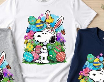 Easter Snoopy Beagle PNG, Retro Spring Clipart (Digital Download)