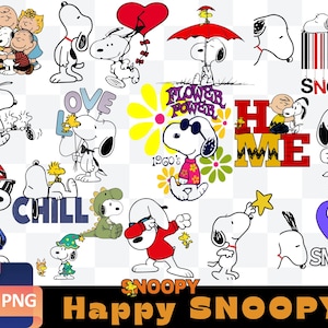 Snoopy Mega Bundle: Peanuts Clipart, Spooky valentine PNG, Peanuts Friends, Cricut, Silhouette, Comic Dog, Digital Download