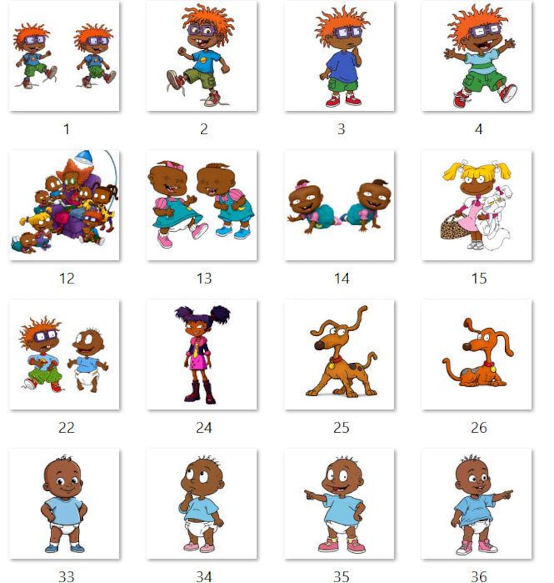 Afro American Rugrats PNG Bundle | Melanin Girl, Y2k Cartoon Characters ...