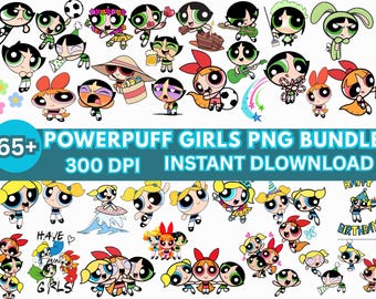 super puff Girls PNG Bundle, Cartoon Hero Clipart, Sublimation Files (Instant Download)
