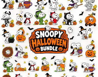 Snoopy Halloween Bundle, Sublimation PNG Clipart (Digital Download)